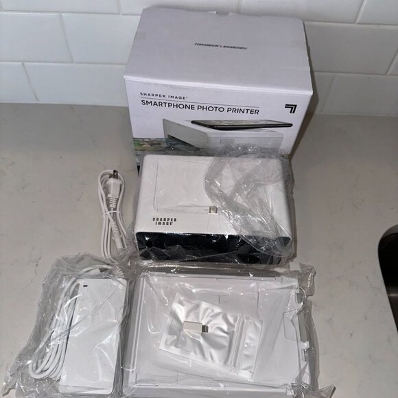 NIB! Sharper Image Smartphone Photo Printer - Picture 2 of 4